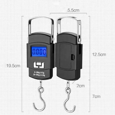 Picture of Portable Hanging Electronic Hook Scale-Black Black