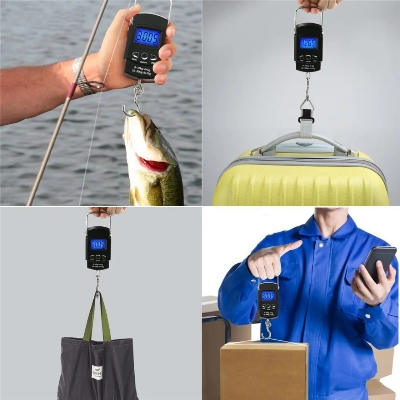 Picture of Portable Hanging Electronic Hook Scale-Black Black