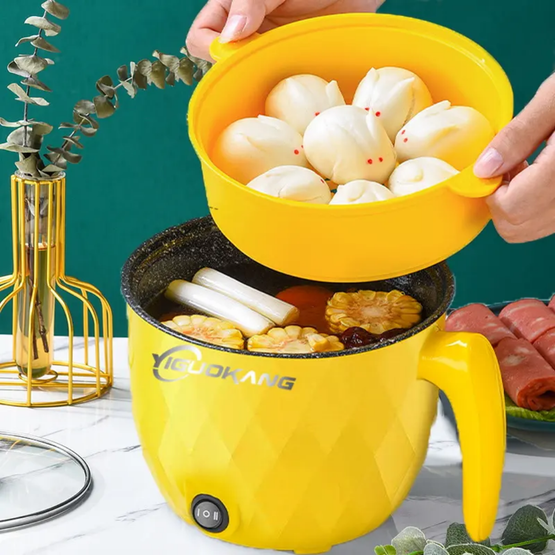 Picture of Multifunctional Non-stick Mini Rice Cooker Non-Coated Household Electric Cooker Electric Frying Pan Multicolor