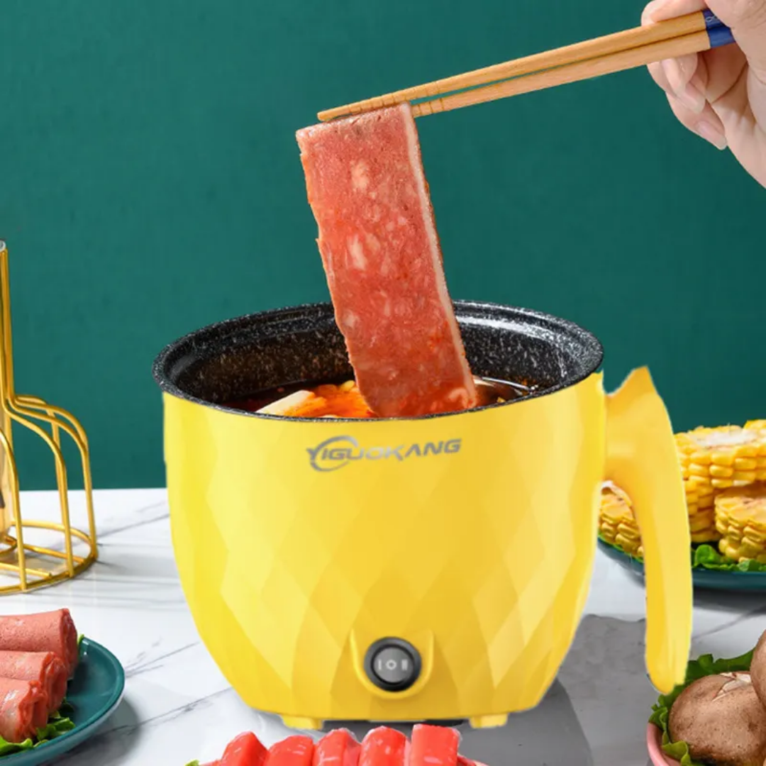 Picture of Multifunctional Non-stick Mini Rice Cooker Non-Coated Household Electric Cooker Electric Frying Pan Multicolor