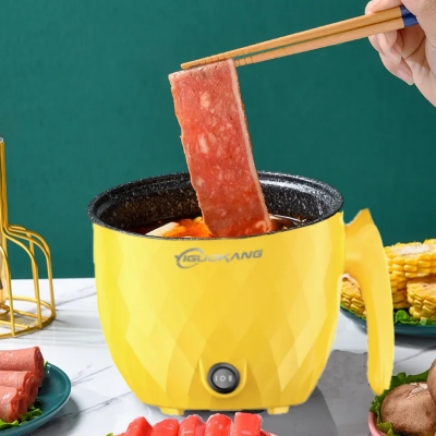 Picture of Multifunctional Non-stick Mini Rice Cooker Non-Coated Household Electric Cooker Electric Frying Pan Multicolor