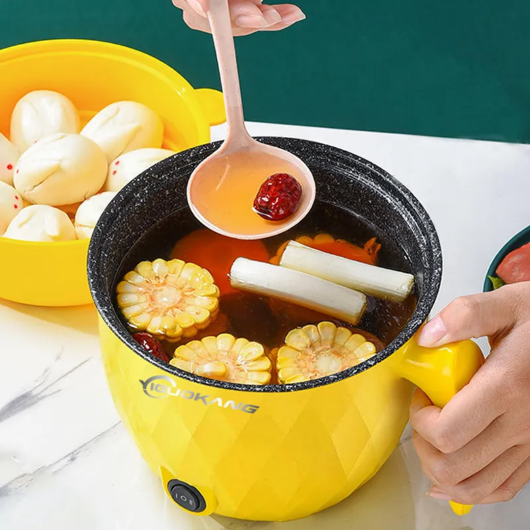Picture of Multifunctional Non-stick Mini Rice Cooker Non-Coated Household Electric Cooker Electric Frying Pan Multicolor