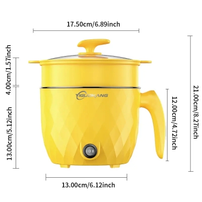 Picture of Multifunctional Non-stick Mini Rice Cooker Non-Coated Household Electric Cooker Electric Frying Pan Multicolor