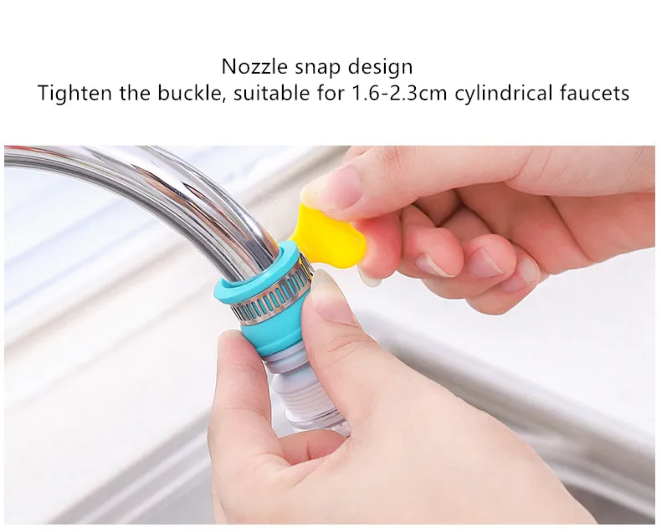 Picture of Water Tap Extension Filter 360 Degree Adjustable Water filter tape head with fan Kitchen Accessories Multicolor