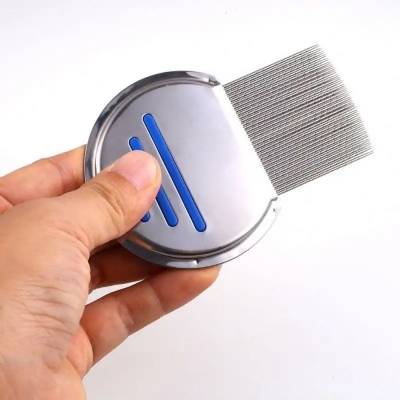 Picture of Hair Lice Comb Brushes Terminator Fine Dust Nit Free Removal Stainless Steel 