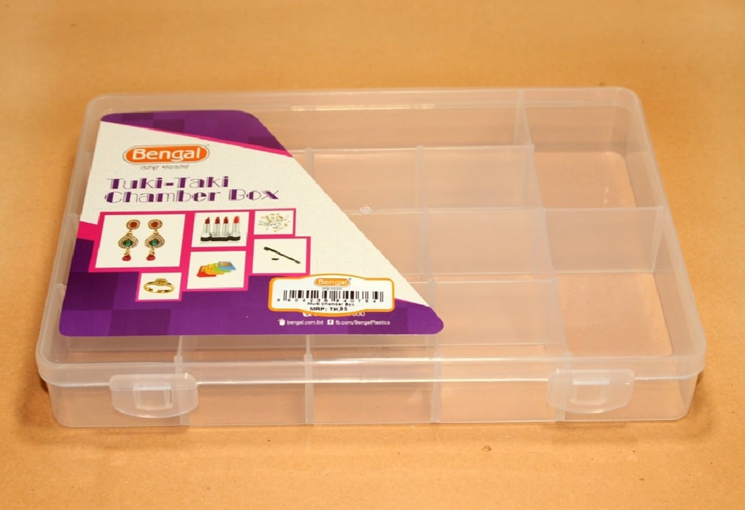 Picture of Jewelry Storage Box 15 Compartment Ornaments Plastic Storage Box Case for Bead Rings Jewelry Display Organizer Transparent