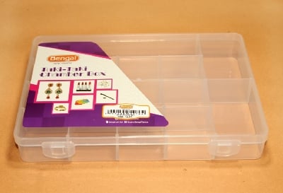 Picture of Jewelry Storage Box 15 Compartment Ornaments Plastic Storage Box Case for Bead Rings Jewelry Display Organizer Transparent