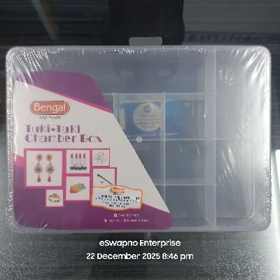 Picture of Jewelry Storage Box 15 Compartment Ornaments Plastic Storage Box Case for Bead Rings Jewelry Display Organizer Transparent
