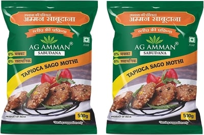 Picture of AG AMMAN Premium & 100% Natural Gluten Free Sabudana 1kg 