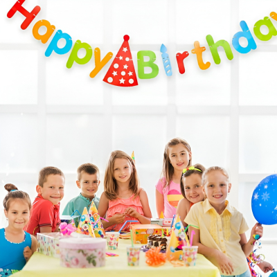 Multicolor Happy Birthday Banner | Rainbow Color Small Letter Birthday Banner for Party Decor (Pack of 1 Set)