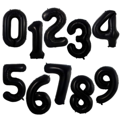 32” Inch Number Foil Balloon: Big Size Golden, Silver & Black Number Foil Balloon for Birthday, Anniversary & Party Decor Essential -(1 Pcs)