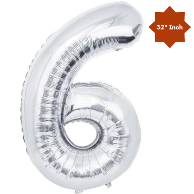 32” Inch Number Foil Balloon: Big Size Golden, Silver & Black Number Foil Balloon for Birthday, Anniversary & Party Decor Essential -(1 Pcs)