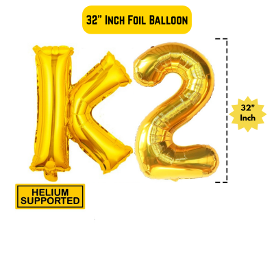 32” Inch Large Number & Letter Foil Balloon – Ideal Content Creation Prop for YouTube, Facebook, Instagram & TikTok Milestone Party Celebrations (1 Pcs)