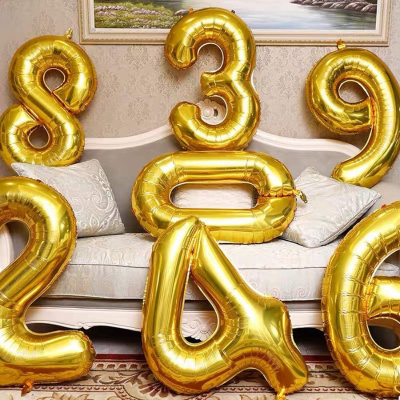 32” Inch Large Number & Letter Foil Balloon – Ideal Content Creation Prop for YouTube, Facebook, Instagram & TikTok Milestone Party Celebrations (1 Pcs)