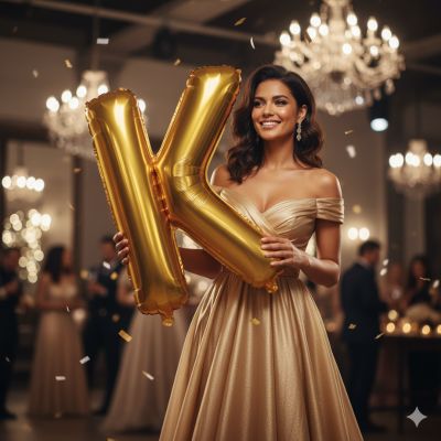 32” Inch Large Number & Letter Foil Balloon – Ideal Content Creation Prop for YouTube, Facebook, Instagram & TikTok Milestone Party Celebrations (1 Pcs)