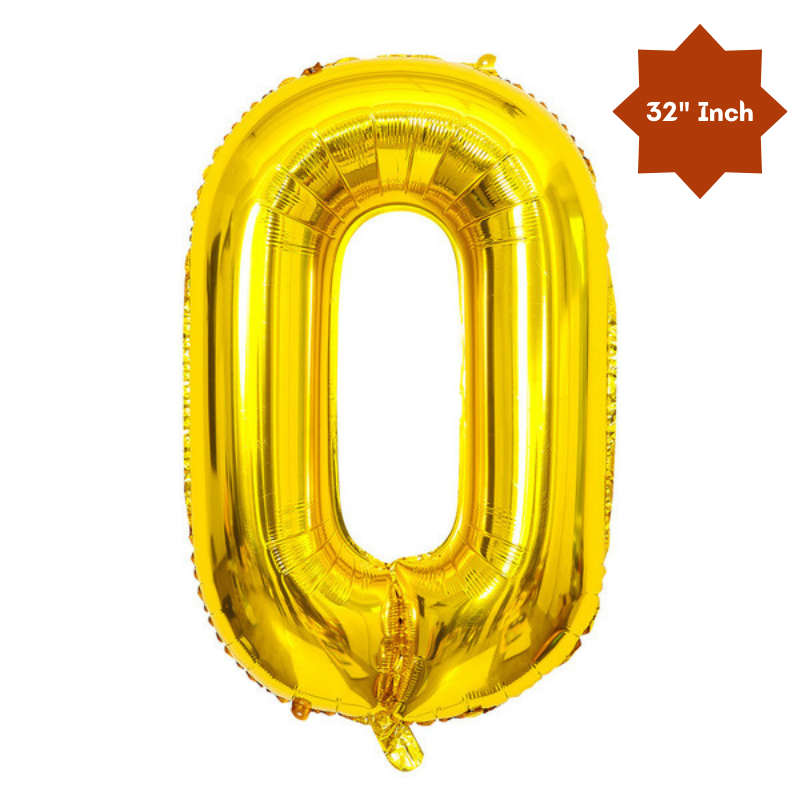 32” Inch Large Number & Letter Foil Balloon – Ideal Content Creation Prop for YouTube, Facebook, Instagram & TikTok Milestone Party Celebrations (1 Pcs)