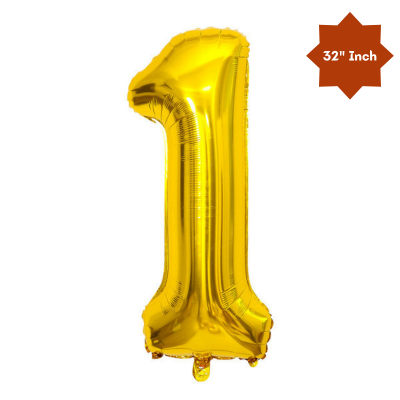 32” Inch Large Number & Letter Foil Balloon – Ideal Content Creation Prop for YouTube, Facebook, Instagram & TikTok Milestone Party Celebrations (1 Pcs)