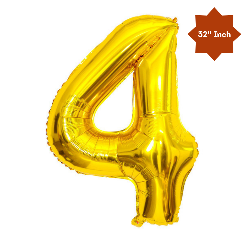 32” Inch Large Number & Letter Foil Balloon – Ideal Content Creation Prop for YouTube, Facebook, Instagram & TikTok Milestone Party Celebrations (1 Pcs)