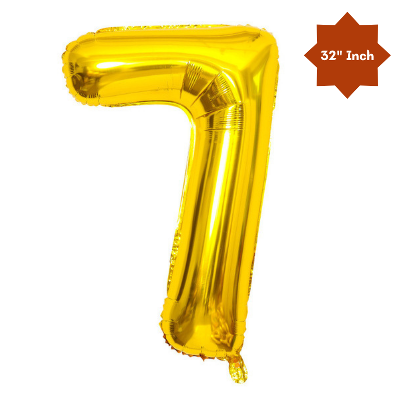 32” Inch Large Number & Letter Foil Balloon – Ideal Content Creation Prop for YouTube, Facebook, Instagram & TikTok Milestone Party Celebrations (1 Pcs)