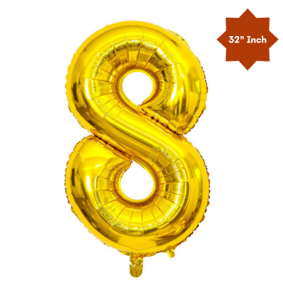 32” Inch Large Number & Letter Foil Balloon – Ideal Content Creation Prop for YouTube, Facebook, Instagram & TikTok Milestone Party Celebrations (1 Pcs)