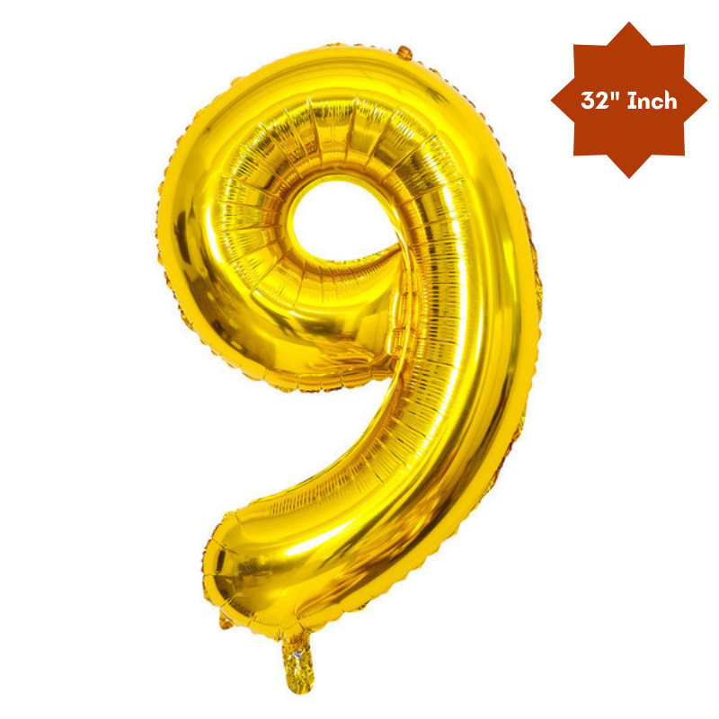 32” Inch Large Number & Letter Foil Balloon – Ideal Content Creation Prop for YouTube, Facebook, Instagram & TikTok Milestone Party Celebrations (1 Pcs)