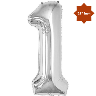32” Inch Large Number & Letter Foil Balloon – Ideal Content Creation Prop for YouTube, Facebook, Instagram & TikTok Milestone Party Celebrations (1 Pcs)