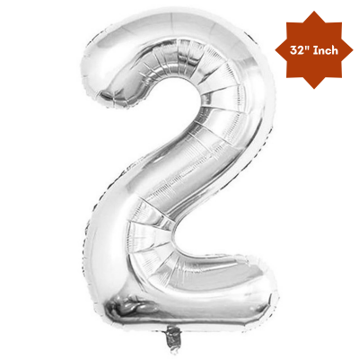 32” Inch Large Number & Letter Foil Balloon – Ideal Content Creation Prop for YouTube, Facebook, Instagram & TikTok Milestone Party Celebrations (1 Pcs)