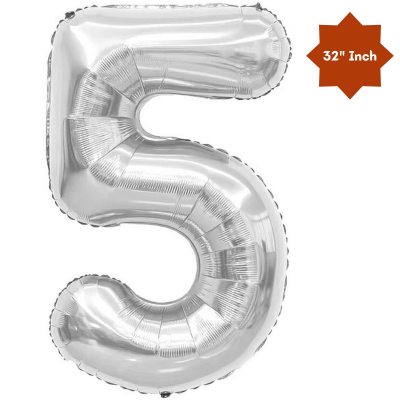 32” Inch Large Number & Letter Foil Balloon – Ideal Content Creation Prop for YouTube, Facebook, Instagram & TikTok Milestone Party Celebrations (1 Pcs)