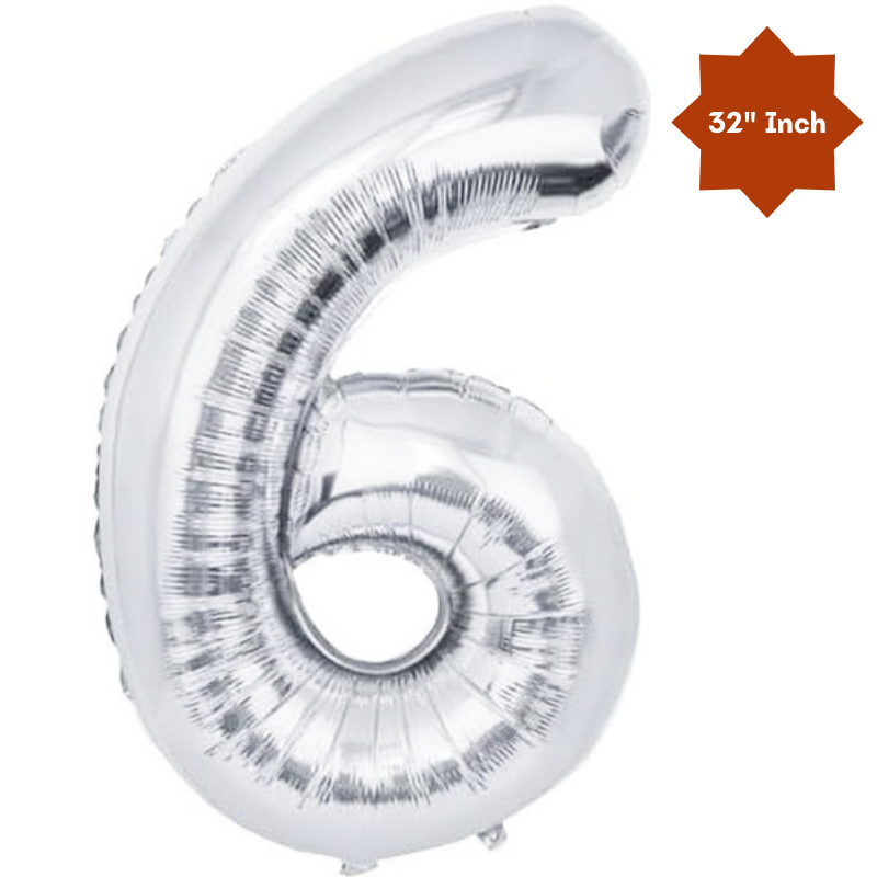 32” Inch Large Number & Letter Foil Balloon – Ideal Content Creation Prop for YouTube, Facebook, Instagram & TikTok Milestone Party Celebrations (1 Pcs)