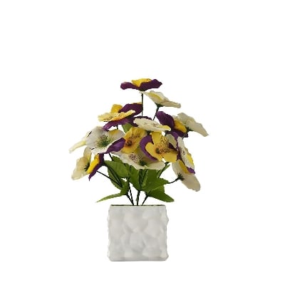 Picture of FLORA AF-Pansies Artificial Flower (Yellow Mix)