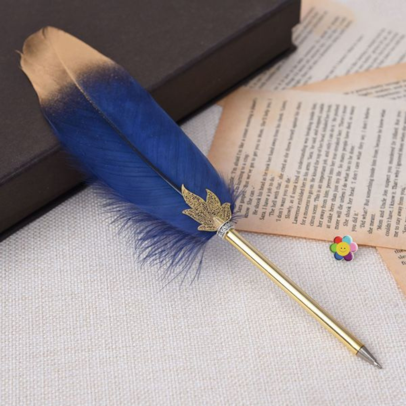 Feather Ballpoint Pen | Elegant Quill Design Feather Ballpen for Wedding Signature, Writing, Gifting & Special Occasion- (1 Pcs)