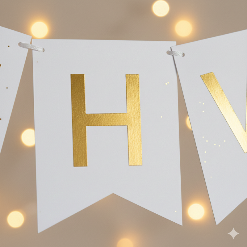 Half Way to One Birthday Card Banner – Elegant 6 Month Milestone Decoration Pack for Half Birthday Party- (1 Pcs)