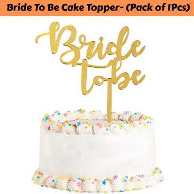 Bride To Be Cake Topper, Bridal Shower Decor, Gold Cake Topper, Bachelorette Party, Wedding Cake Accessory, Future Mrs Decor, Gold Finish Topper, Bridal Party Supplies, Cake Decoration, Engagement Cake Topper
