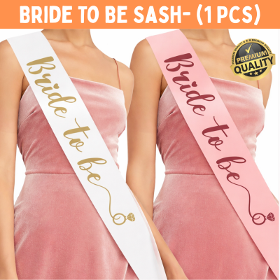 Satin Bride To Be Sash– Perfect for Bachelorette Celebrations, Rehearsal Dinners, and Wedding Party Decorations- (1 Pcs)