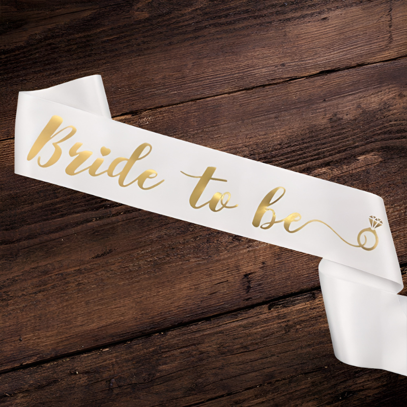 Satin Bride To Be Sash– Perfect for Bachelorette Celebrations, Rehearsal Dinners, and Wedding Party Decorations- (1 Pcs)