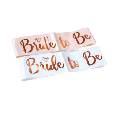 Satin Bride To Be Sash– Perfect for Bachelorette Celebrations, Rehearsal Dinners, and Wedding Party Decorations- (1 Pcs)