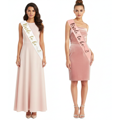 Satin Bride To Be Sash– Perfect for Bachelorette Celebrations, Rehearsal Dinners, and Wedding Party Decorations- (1 Pcs)