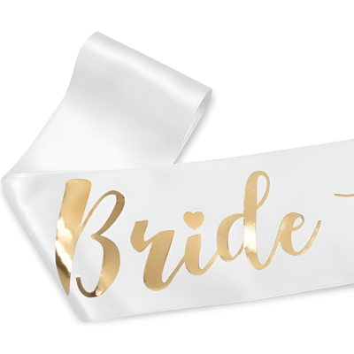 Complete Bridal Shower Party Decoration Kit –Sash, Bride Tiara, and Double Layer Bridal Veil for Bachelorette Party- (3 Pcs)