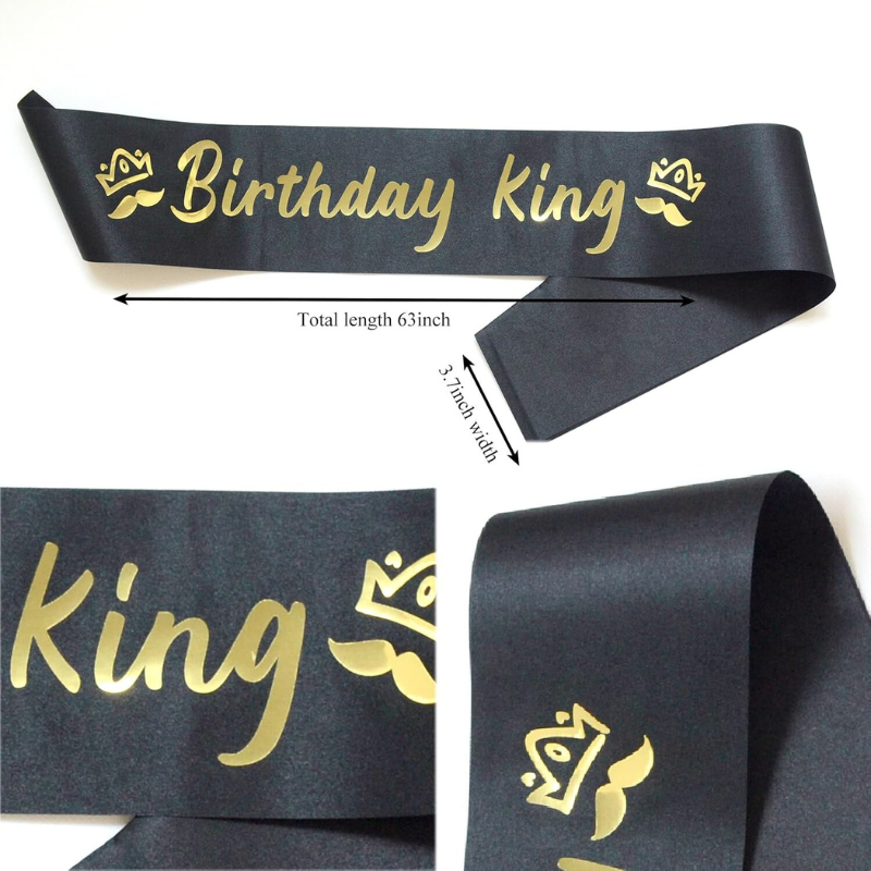 Birthday King / Birthday Boy Sash for Mes's Birthday Party- (Pack of 01 Pcs)