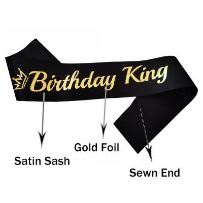 Birthday King / Birthday Boy Sash for Mes's Birthday Party- (Pack of 01 Pcs)