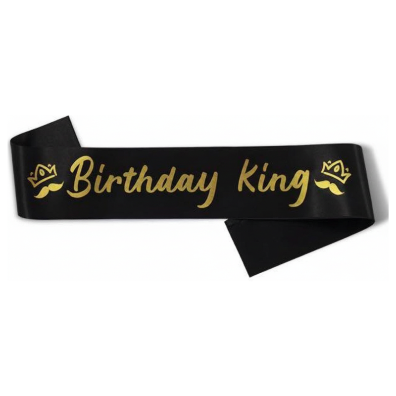 Birthday King / Birthday Boy Sash for Mes's Birthday Party- (Pack of 01 Pcs)