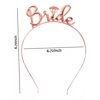 Bride To Be Headband Tiara Set | Premium Metal Body "Bride To Be" Tiara Headband for Bridal / Bachelorette Party- (1 Pcs)