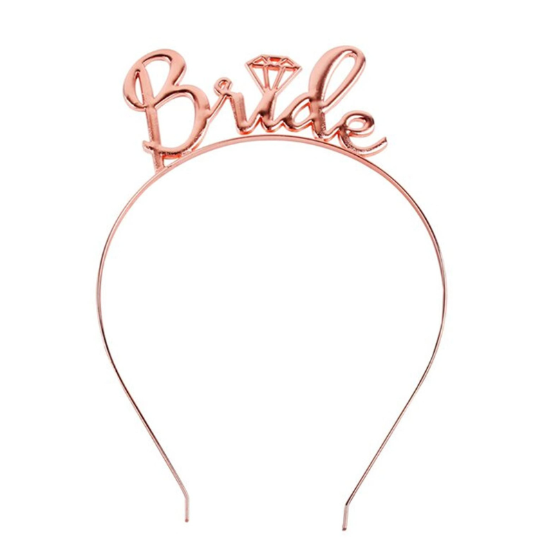 Bride To Be Headband Tiara Set | Premium Metal Body "Bride To Be" Tiara Headband for Bridal / Bachelorette Party- (1 Pcs)