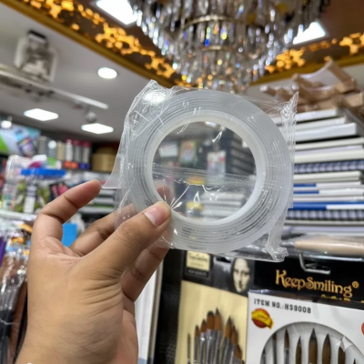 2M Multipurpose Transparent Nano Tape - Strong Wall Mounting Tape for Pictures, Carpets, and More (1 Pcs)