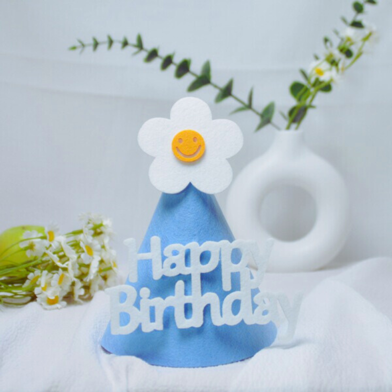 High-Quality Happy Birthday Hat – Aesthetic Birthday Cap with Strap for Kids and Toddlers (1 Pcs)
