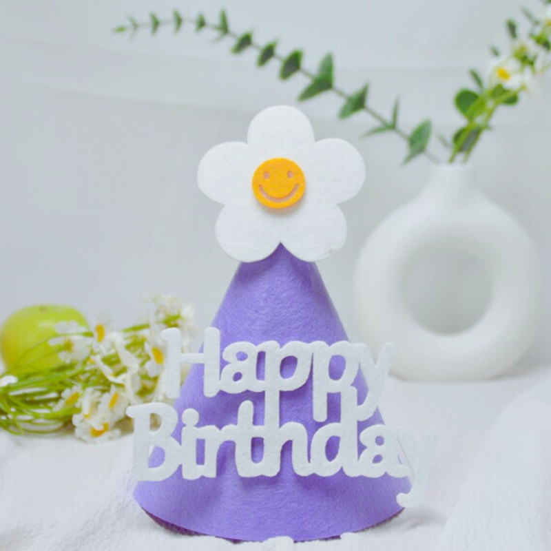High-Quality Happy Birthday Hat – Aesthetic Birthday Cap with Strap for Kids and Toddlers (1 Pcs)