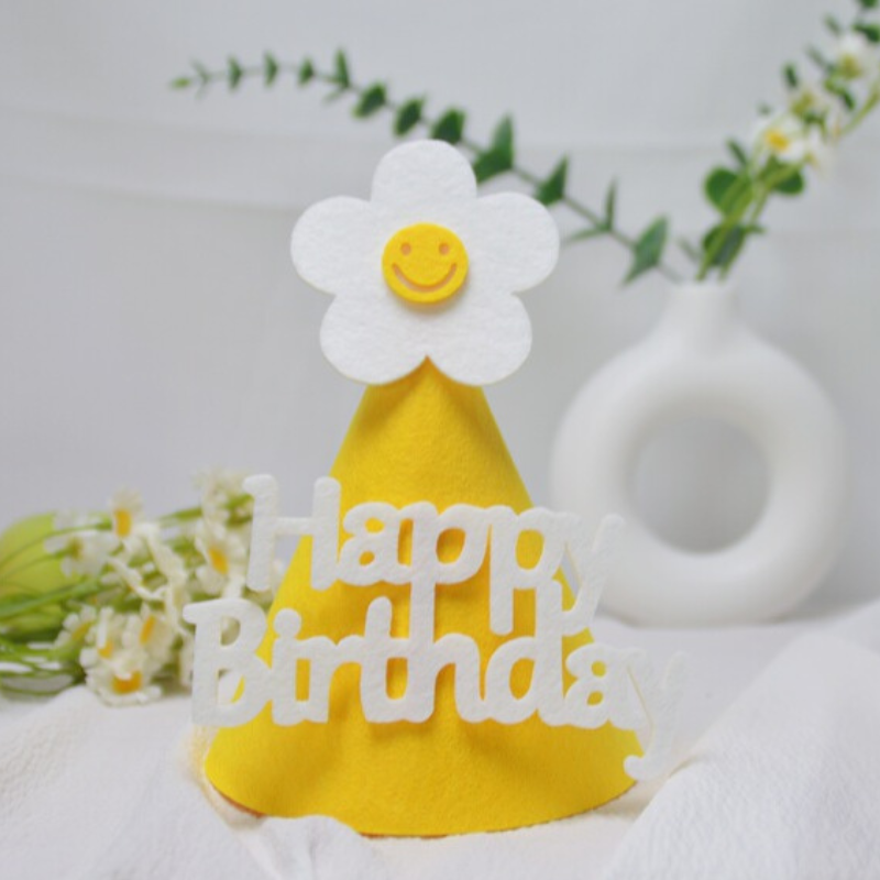 High-Quality Happy Birthday Hat – Aesthetic Birthday Cap with Strap for Kids and Toddlers (1 Pcs)