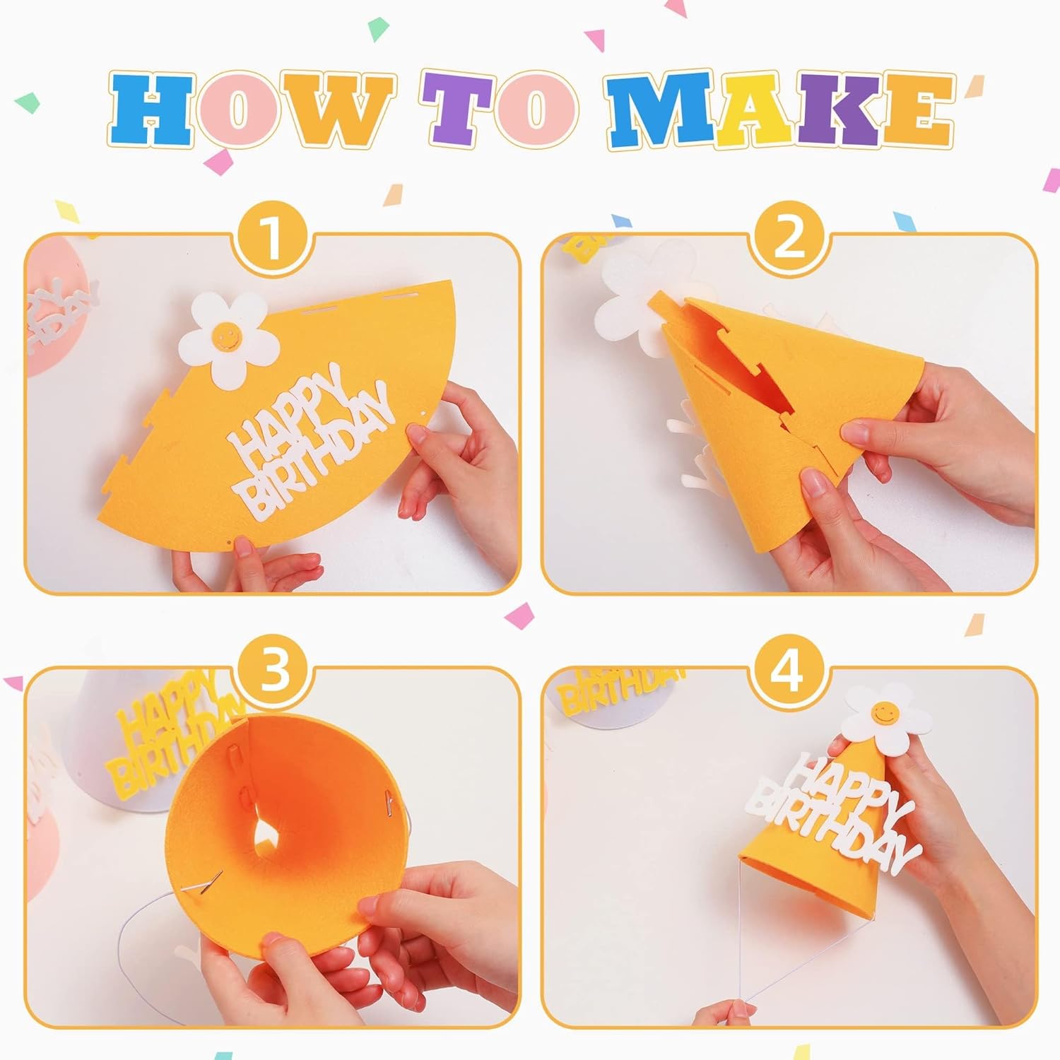 High-Quality Happy Birthday Hat – Aesthetic Birthday Cap with Strap for Kids and Toddlers (1 Pcs)
