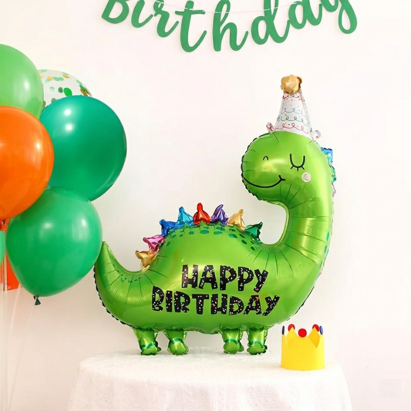 Dinosaur Shape Foil Balloons - Animal Jungle Theme Party Decor for Boys & Girls- (1 Pcs)