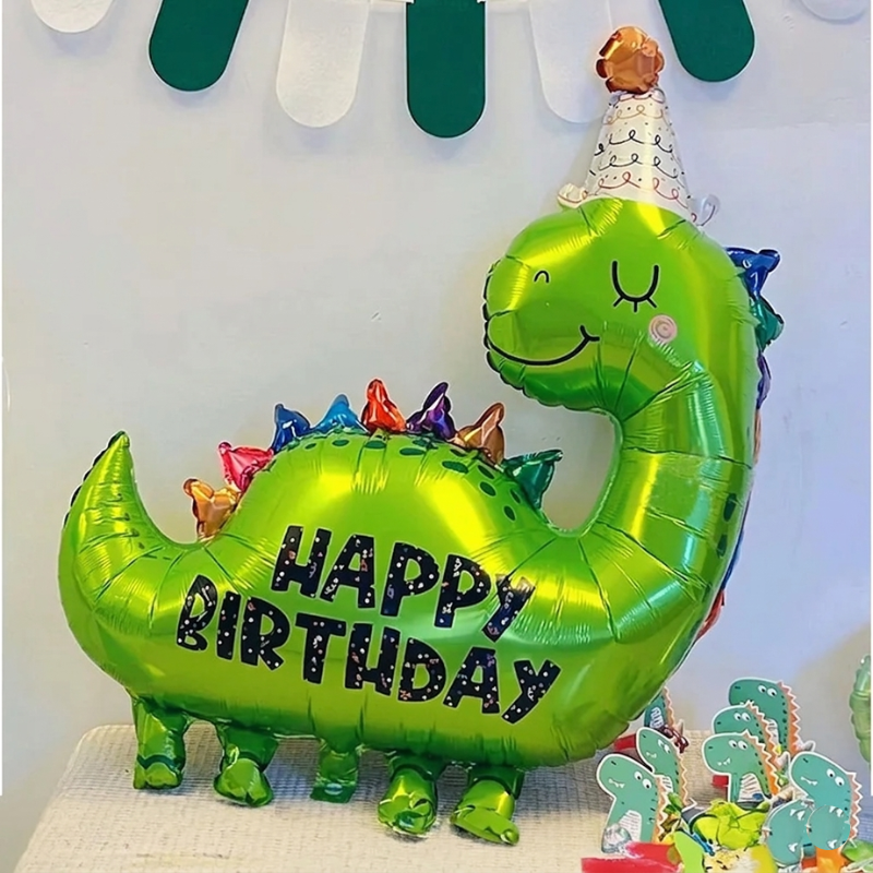 Dinosaur Shape Foil Balloons - Animal Jungle Theme Party Decor for Boys & Girls- (1 Pcs)